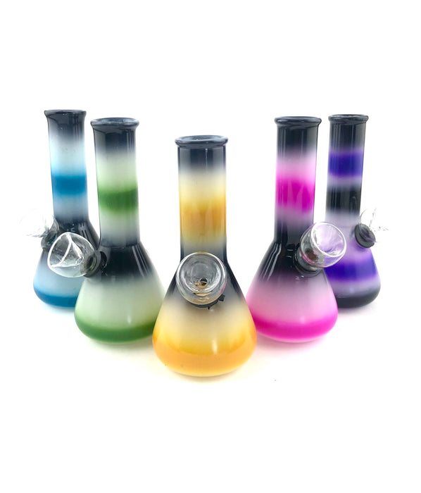 5" Tri-Color Beaker Mini Water Pipe - SmokeZone 420