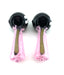 5" Black Head Pink Dichro Body Spoon Pipe - SmokeZone 420