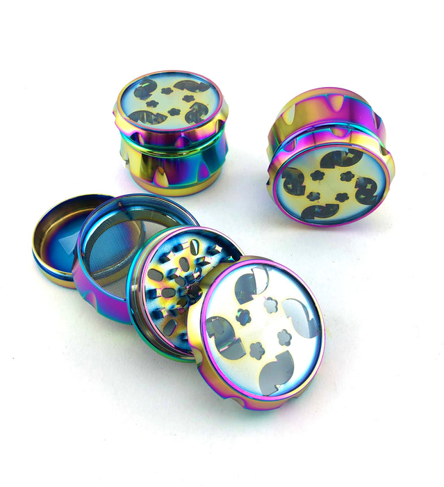 2" Anodized Clear Top Heavy Duty Grinder - SmokeZone 420