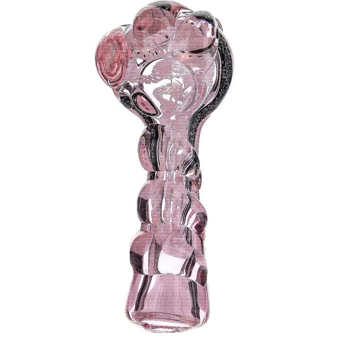 5" Glass Striped Pink & Purple Dichro Spoon Pipe - SmokeZone 420