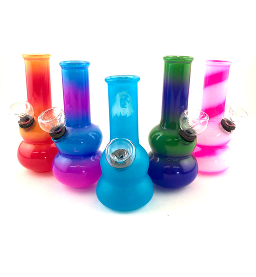 5" Multi Color Bubble Shape Mini Water Pipe - SmokeZone 420