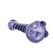 4.5" Beaded Head Narrow Body Purple Dichro Hand Pipe - SmokeZone 420