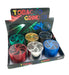 2.5" Spiral Wheel Clear Top Color Grinder - SmokeZone 420