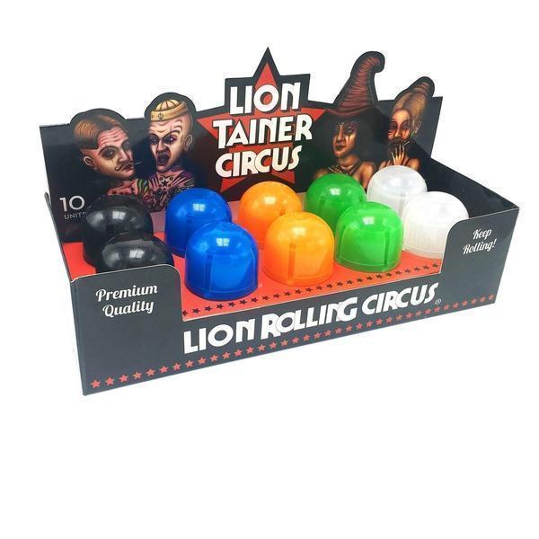 Lion Rolling Circus Container & Grinder Display - SmokeZone 420