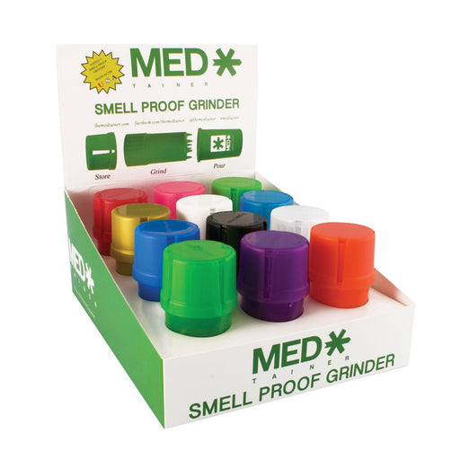 Med*Tainer Smell Proof Grinder (12 Per Box) - SmokeZone 420