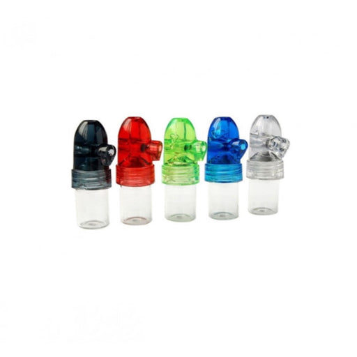 2" Glass Snuff Bullet Vial With Valve (10 Pack) - SmokeZone 420
