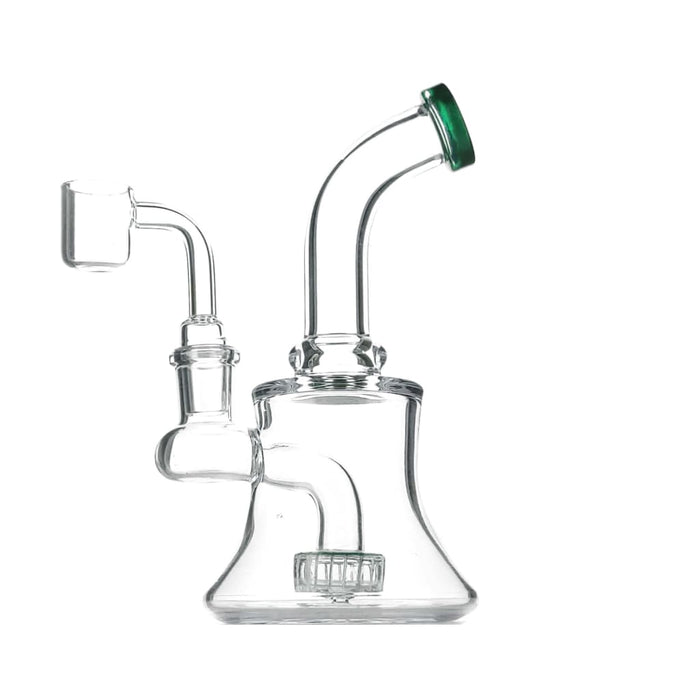 6" Clear Beaker Base Color Shower Perc Dab Rig - SmokeZone 420