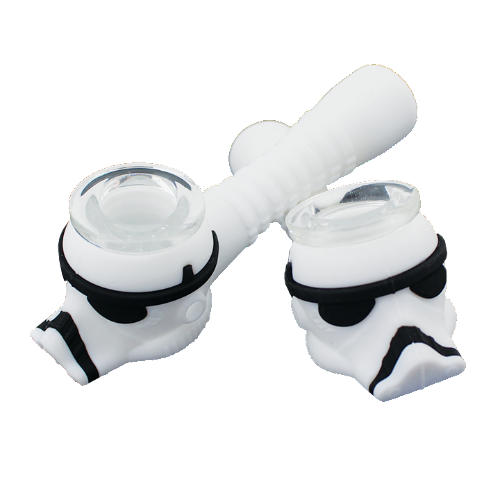 Silicone Storm Trooper Hand Pipe (Assorted Colors) - SmokeZone 420