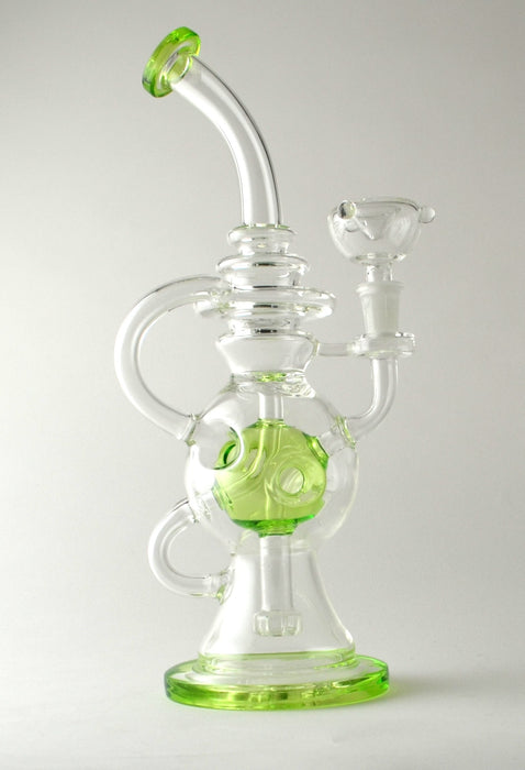 12" Fancy Ball Recycler Water Pipe - SmokeZone 420