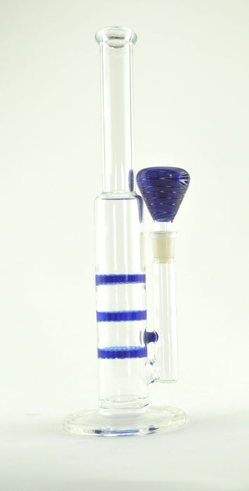 11" Triple Blue Honeycomb Water Pipe - SmokeZone 420