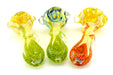 4" Flat Mouth Glass Drop Swirl Color Hand Pipe - SmokeZone 420